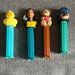 Assorted Character Dispensers - Yellow, Brown, Blue VINTAGE PEZ